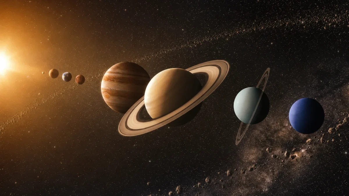 I pianeti del Sistema Solare nello spazio